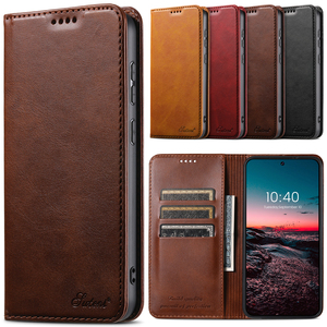 Funda de Teléfono con Cartera y Tarjetero de Cuero Sintético, Carga Inalámbrica Magnética, Compatible con S26/S25/S24/S23/<span class=keywords><strong>S22</strong></span> - Product Image 2