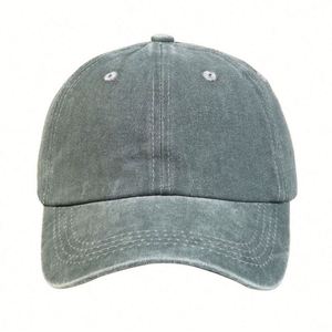 Gorras de Béisbol Lisas de Color Sólido al por Mayor en Stock, Gorras Personalizadas sin Estructura Tipo Dad Hat, de Algodón Lavado con Bordado para Hombre - Product Image 6