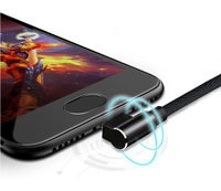Câble Micro USB, Android, 0.35m, Charge rapide 90 degrés, cordon de Charge, synchronisation de données,