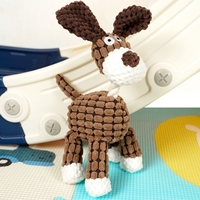 Jouet à mâcher en peluche âne mignon qui couine avec rembourrage en coton doux