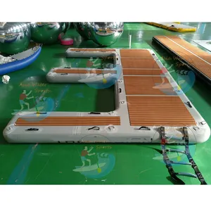 high quality yacht dock leisure island inflatable fishing/swimming platform floating water platform for sea