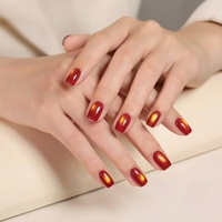 Kit de vernis gel œil de chat marron automne avec nuancier, sans HEMA/TPO, gel magnétique de luxe, vernis à ongles UV LED soak-off, kit gel UV