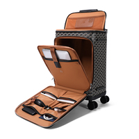 Valise de voyage de luxe en PVC imprimé avec logo personnalisé pour ordinateur portable 15'' et bagage à main 20''