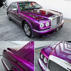 PVC Super brillant métal raisin violet vinyle Film d'emballage couleur changeante Film décoratif voiture vinyle Wrap - Product Image 3