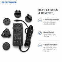 Adaptateur interchangeable 65W 12V5A 15V4A 24V2A, chargeur secteur interchangeable avec prise murale, certifié UL/CE/UKCA/GS/SAA