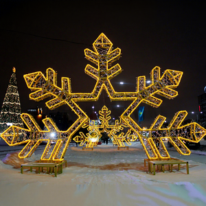 Giant Snowflake LED Decoration Designed as a Festive Focal Point for Hotels, Resorts and Public Plazas - Product Image 1
