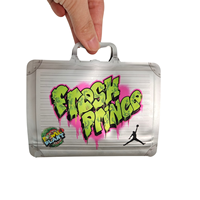 Sac de bande dessinée personnalisé de 3.5g avec zip-lock à l'épreuve des enfants le sac de cali en mylar holographique anti-odeur sac en forme de découpé