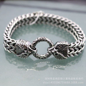 Bracelet chaîne en acier inoxydable tête d'aigle Yunnique pour homme, style punk, design géométrique, origine Guangzhou - Product Image 4
