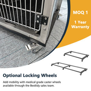 Cage d'élevage multifonctionnelle empilable en métal et acier inoxydable, cageot d'injection modulaire <span class=keywords><strong>pour</strong></span> chien vétérinaire, cages et maisons <span class=keywords><strong>pour</strong></span> animaux de compagnie - Product Image 2