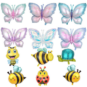 Globos Grandes con Forma de Mariposa Láser, Coloridos, de Aluminio, con Diseño de Insectos y Animales, para Fiestas Temáticas de Cumpleaños - Product Image 2