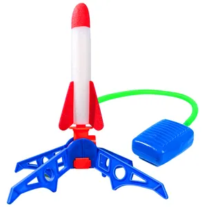 야외 스포츠 로켓 발사기 장난감 Stomp 발 공기 누르면 페달 EVA 거품 장난감 로켓 빛 재미 야외 장난감