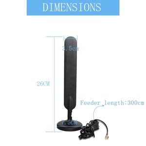 Antenne à lame universelle omnidirectionnelle 3G/<span class=keywords><strong>4G</strong></span>/LTE 10dBi + Base pour B593,<span class=keywords><strong>B525</strong></span>,E5186 B612 B715 - Product Image 3
