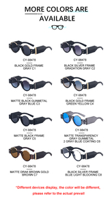 Lunettes de soleil rondes futuristes personnalisées avec logo rétro Partagas Wholesale Designer, protection UV400, pour hommes. - Product Image 5