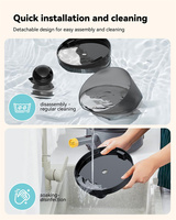 Fontaine à eau ultra-silencieuse 2,2 L pour chien et chat Nouveau design Bol en plastique Filtre à charbon actif Robinet en plastique en boîte pour boissons fraîches