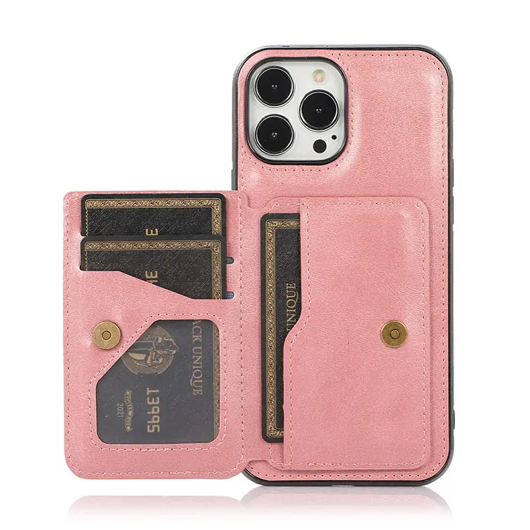 Book Flip Wallet Cover Mobile Phone Case Card Holder Magnetic Protective Cover For iPhone