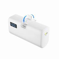 Chargeur portable 2-en-1 avec logo personnalisé, mini écran LED étanche, batterie au graphène 5000 mAh, sortie USB-C L PD20W