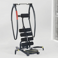 Banc d'entraînement abdominal réglable noir pliable pour exercices de sit-up et renforcement du tronc à domicile