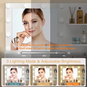 Tủ quần áo gỗ 6 ngăn kéo hiện đại Bàn trang điểm phòng tắm 36 inch với gương chiếu sáng và bồn rửa xu hướng mới nội thất phòng ngủ - Product Image 3