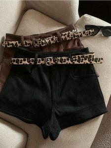 กางเกงลำลองผ้ายืดเอวสูงของผู้หญิงกางเกงขาสั้นขากางเกงขาตรงระบายอากาศได้ดีทันสมัยทรงสลิมเทรนด์ใหม่อเนกประสงค์ - Product Image 4