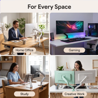 Support de moniteur ergonomique pour bureau à domicile, bras articulé à ressort mécanique pour programmeurs, concepteurs et postes de travail