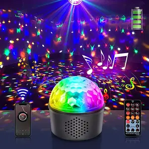 Venta al por mayor bluetooth dj bola de discoteca-Luz LED de escenario para Bar, discoteca, DJ, altavoz inalámbrico, luz nocturna activada por sonido, diente azul, USB, RGB, bola mágica