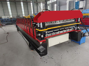 Machine de formage à rouleaux à <span class=keywords><strong>double</strong></span> couche à grande vitesse, équipement de fabrication de tuiles en métal IBR, pour panneaux en zinc galvanisé - Product Image 2