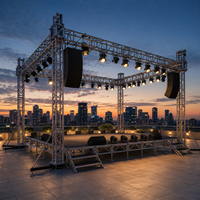 Estructura de Aluminio para Escenario con Abrazaderas, Estructura de Iluminación Resistente para Montaje de Luces DJ y Par