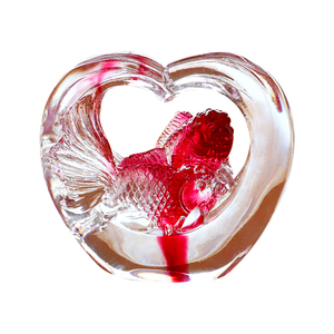 Customized ArtFamily Crystal Glass Handicrafts Colored Ornaments Animal Design Lost-wax Process Jiangsu for Business Home