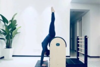 Échelle d'exercice de Pilates de Yoga réglable, baril de Fitness, gymnastique à domicile pour étirer la Base en acier, plate-forme rembourrée en bois massif