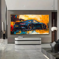 Tableaux imprimés numériquement sur le thème de la conception automobile, parfaits pour la décoration murale moderne des salons.