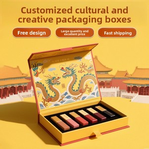 Caja de Regalo de Lápiz Labial de Estilo Nacional Personalizada para Empaque Cultural de Museos, Decoración Ecológica con Impresión de Logotipo Personalizado - Product Image 1