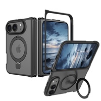 Funda Protectora para Teléfono iPhone 18 Fold, de Lujo, con Logotipo Personalizado en Color, Acabado Mate, Soporte Plegable, TPU+PC, Anti-Caídas y Resistente a Impactos