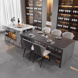 Table à manger de luxe Stone Island, design multifonctionnel, cuisines ouvertes, usage domestique, comptoir de <span class=keywords><strong>bar</strong></span> de luxe léger, <span class=keywords><strong>cuisine</strong></span> occidentale - Product Image 1