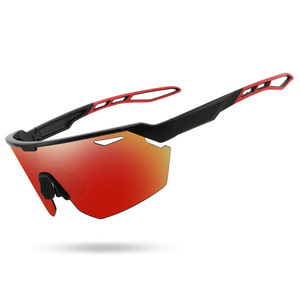 Lunettes de soleil sportives unisexes surdimensionnées en PC, logo personnalisé, protection UV400, coupe-vent, pour course à pied et cyclisme - Product Image 3