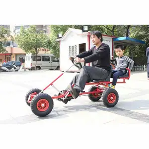 2 מושב ללכת Kart יכול לשאת נוסע ילד, מבוגר Go-karts עם יד בלם, חיצוני כיף הורים וילדים ללכת Kart
