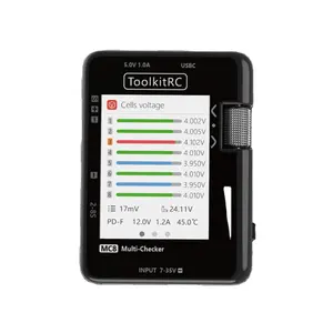 ToolkitRC-comprobador de batería MC8, pantalla LCD Digital, equilibrador de batería para lipos ESC, herramienta de prueba de Servo