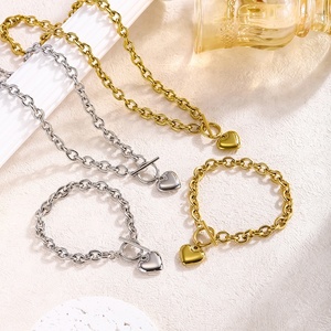 Bracelet en acier inoxydable avec boucle OT, sangle épaisse, design personnalisé |   Bijoux de style blogueur simple et tendance, nouvelle arrivée - Product Image 1