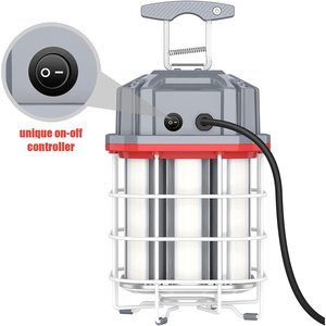 80W On/Off Switch Linkable LED <b>Temporary</b> Work Light 12000Lm 5000K Daylight LED Construction Portable Hanging <b>Lighting</b> - Product Image 1