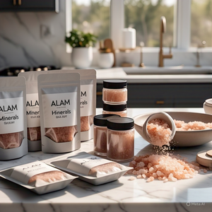 เกลือหิมาลายันสีชมพูออร์แกนิกธัญพืชหยาบบรรจุเองสำหรับทำอาหารวิตามินแร่ธาตุที่ซับซ้อนได้รับการยืนยันจาก HACCP - Product Image 1