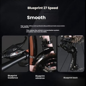 Bicicleta <span class=keywords><strong>de</strong></span> Carretera Económica <span class=keywords><strong>de</strong></span> Acero al Carbono con 27 Velocidades, Ruedas Duraderas <span class=keywords><strong>de</strong></span> 700C, Freno <span class=keywords><strong>de</strong></span> Disco Mecánico para Hombre, Bicicleta Urbana para Todo Terreno - Product Image 5