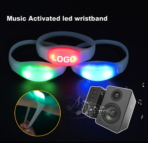 Gelang Pijar Festival Musik, Gelang Bercahaya dengan Kustomisasi LOGO, Gelang LED Aktif Musik - Product Image 4