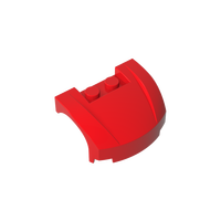 Gobricks GDS-90243 Детали для конструктора из ABS-пластика 98835: Кузов автомобиля, колесная арка/брызговик 3x4x1 2/3, низкопрофильный, изогнутый передний элемент