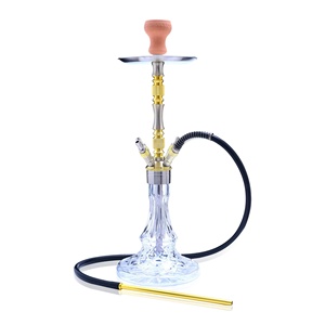 26 Inch Luxury Hookah Bar Share 4 Water Tubes Large Russian Shisha Set Metal Gold Hookah for <strong>Smoking</strong> Flavor <strong>Bongings</strong> - Product Image 1