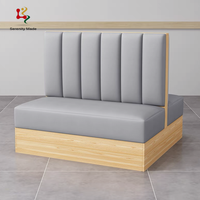 Banquette de restaurant moderne sur mesure, canapé deux places, gain de place, mobilier commercial