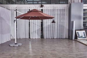 Sombrilla de exterior con Base de mármol para exteriores, sombrilla de 3x3m, 2,5x2,5 m, para Patio, Offset, cafetería, restaurante - Product Image 4