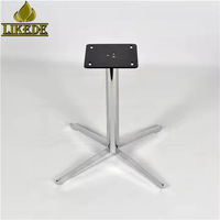Base de table réglable pneumatique chromée en fer, base de table pivotante robuste pour mobilier de café et bistro
