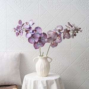 Orquídea Phalaenopsis Artificial de una Sola Rama, Flor Artificial para Decoración de Bodas, Material de PVC y Goma Suave - Product Image 2