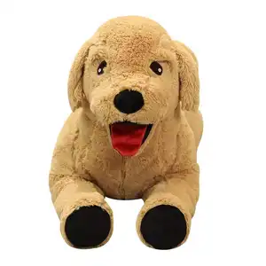 Boneca de cachorro labrador de simulação, brinquedo de pelúcia de pelúcia, boneco retriever dourado adorável, bonecos fofos de pano, presente