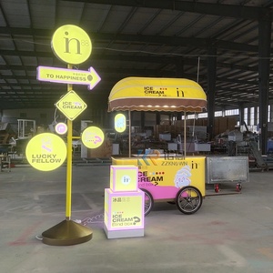 Gerobak Es Krim Gerobak Gelato Keliling Gerobak Yogurt Beku Gerobak Penjual Makanan Luar Ruangan Penjualan Terlaris di Eropa - Product Image 4