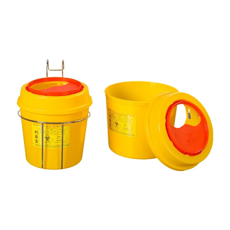 Y tế xách tay 10 gallon màu đỏ sắc nét container cho kim